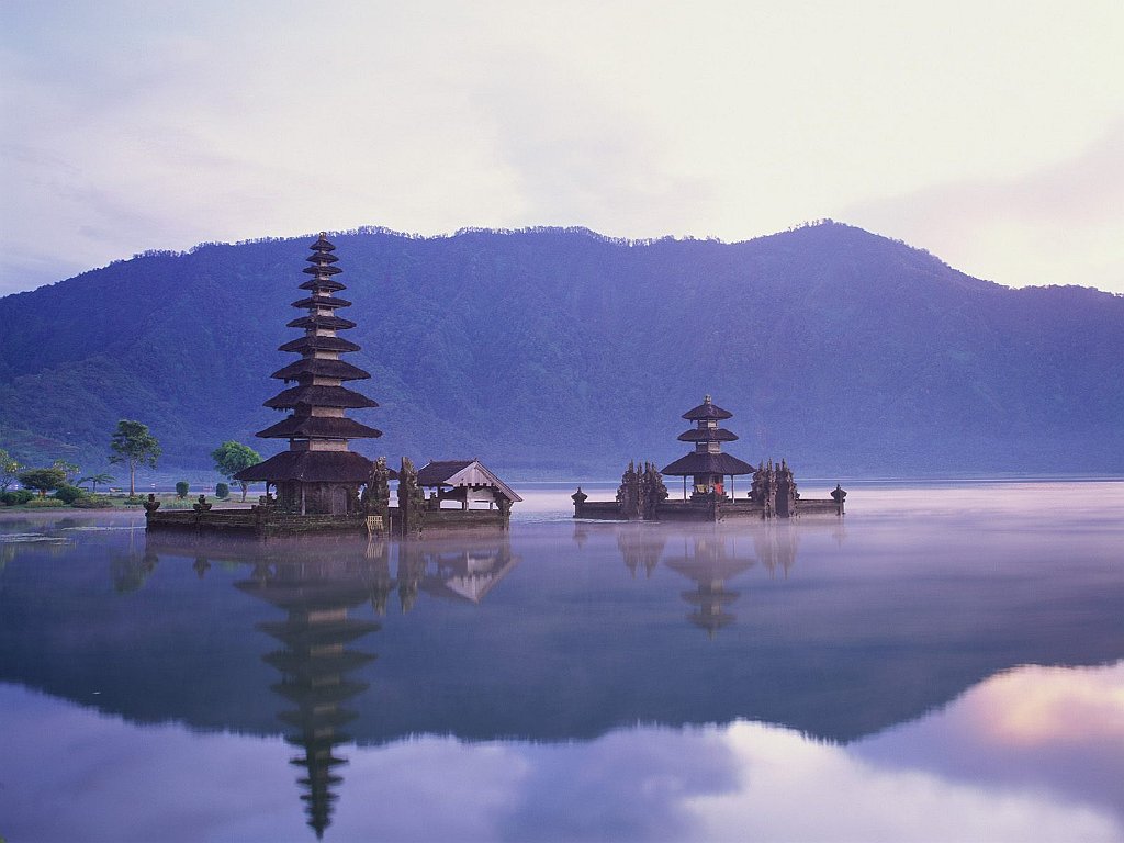 Pura Ulun Danu on Lake Bratan, Bali, Indonesia